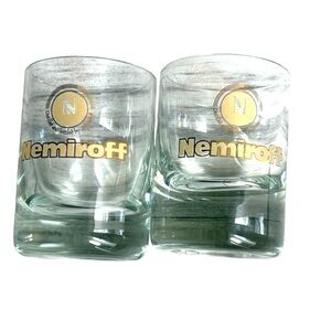 Nemiroff Wheat Ukrainian Vodka Set Of Two Shot Glasses Logo on a Side Ukraine